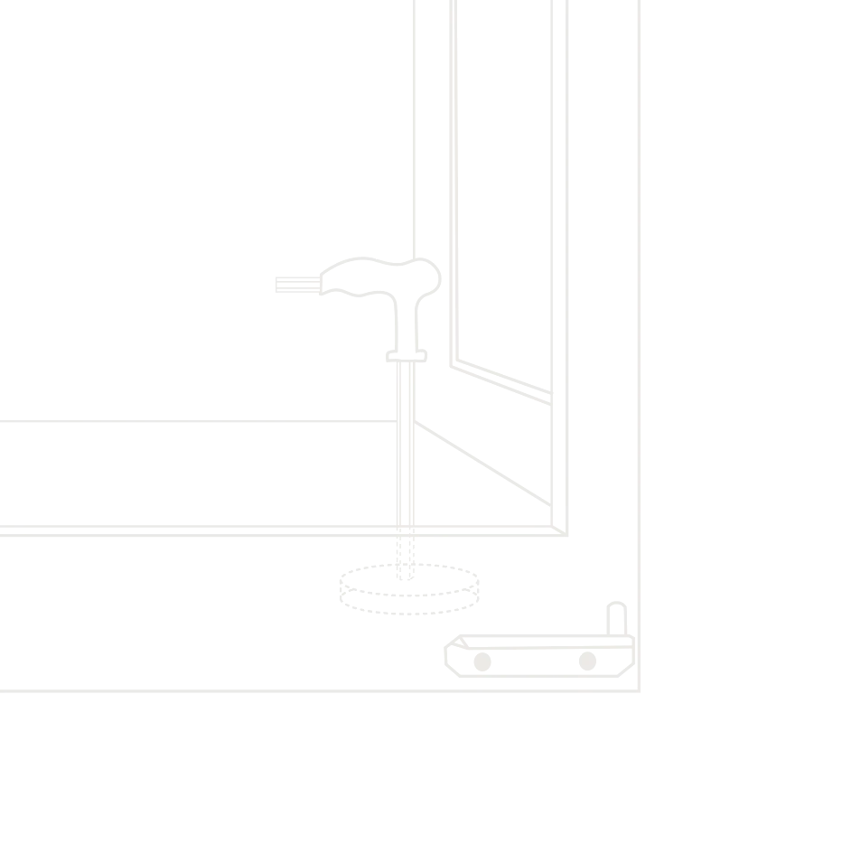 専用工具で足の高さを調整する方法の図解