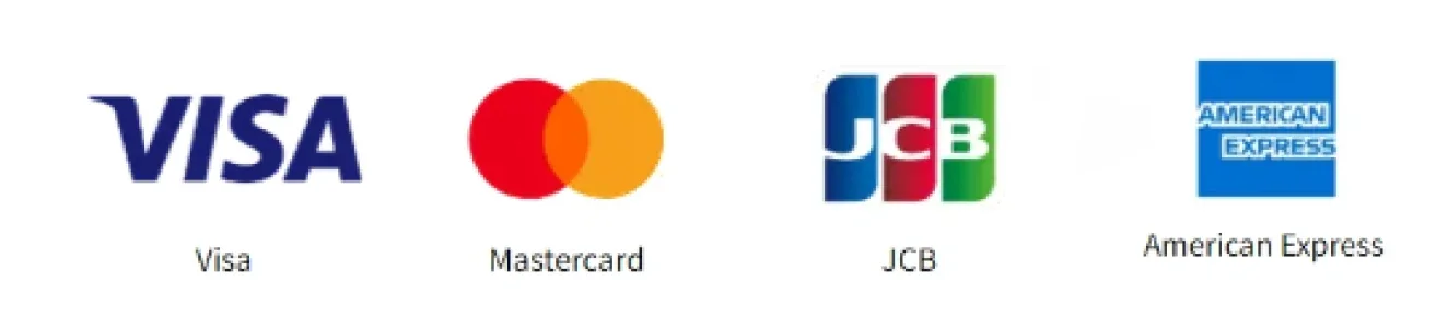Visa / Mastercard / JCB / American Express